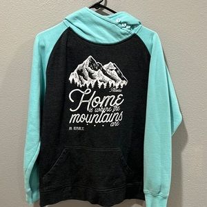 Laurge Aqua Grey Hoodie